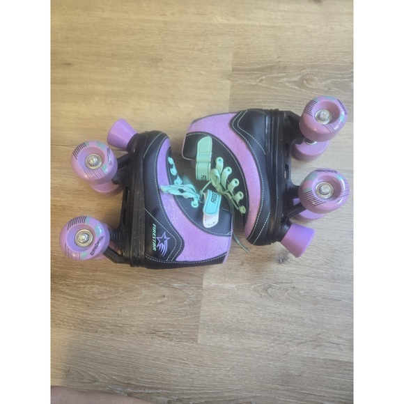 Roller Derby- Firestar Kids Roller Skates Size J13, Purple/Black - Picture 1 of 5